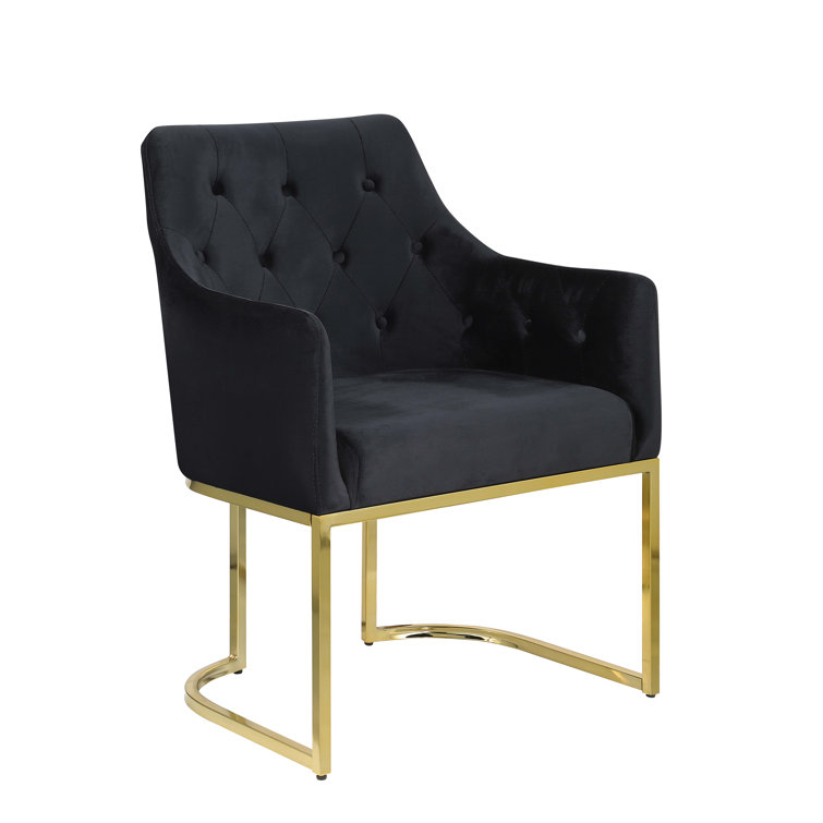 Poynor modern tufted glam accent armchair new arrivals